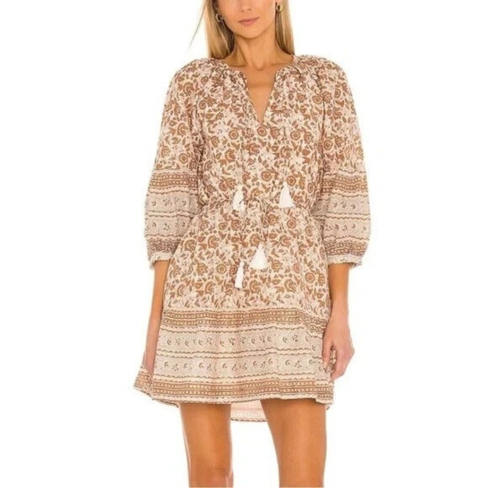 Anthropologie Cleobella‎ Rosy Dress S Tamil Block Print Bohemian Boho